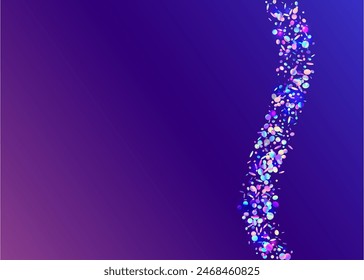 Transparent Effect. Light Pattern. Purple Disco Glitter. Cristal Dust. Carnaval Serpentine. 3d Surprise Illustration. Carnival Confetti. Falling Ribbon. Blue Transparent Effect