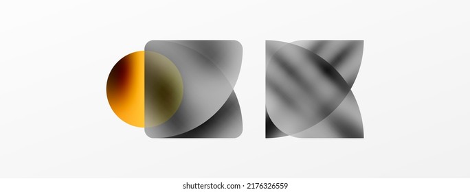 Transparent effects geometric abstract background. Minimalist wallpaper, banner, background or landing