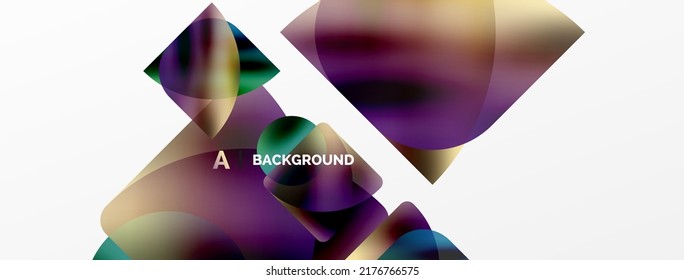 Transparent effects geometric abstract background. Minimalist wallpaper, banner, background or landing