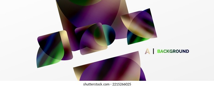 Efectos transparentes fondo abstracto geométrico. Papel pintado, pancarta, fondo o aterrizaje de carácter minimalista