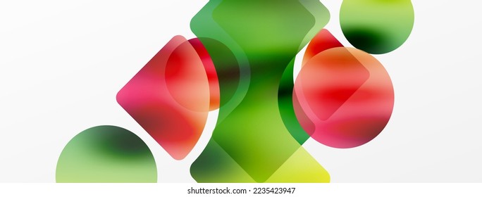 Transparent effects geometric abstract background. Minimalist wallpaper, banner, background or landing