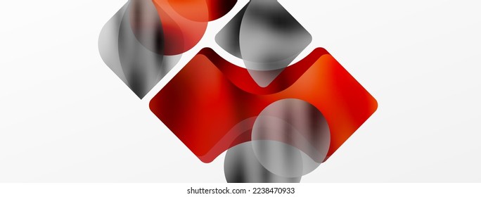 Efectos transparentes fondo abstracto geométrico. Papel pintado, pancarta, fondo o aterrizaje de carácter minimalista
