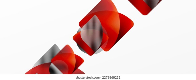 Transparent effects geometric abstract background. Minimalist wallpaper, banner, background or landing