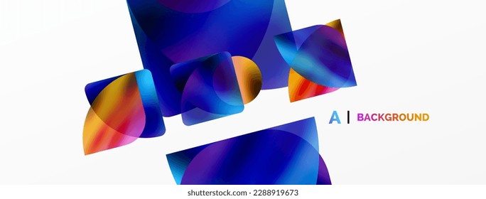 Transparent effects geometric abstract background. Minimalist wallpaper, banner, background or landing