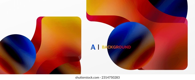 Transparent effects geometric abstract background. Minimalist wallpaper, banner, background or landing