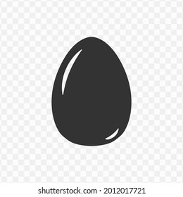 Transparent egg icon png, vector illustration of an egg icon in dark color and transparent background(png)