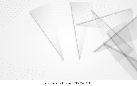 Transparent Elements Abstract Vector Gray Background. Creative Cover. Light Technology Geometric Pattern. Trendy Certificate.