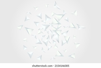Transparent Elements Minimalist Vector  Gray Background. Geometric Business Banner. White Creative Design. Graphic Shapes Cover.