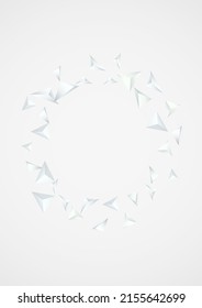 Transparent Elements Modern Vector  Gray Background. Geometric Graphic Cover. Light Technology Banner. Business Shapes Flyer.