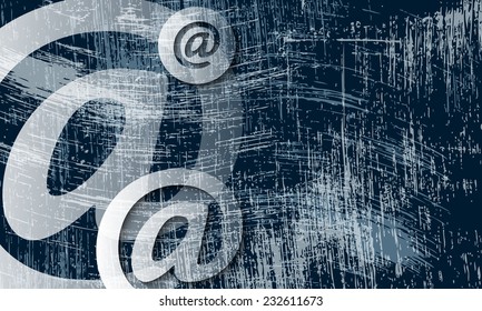 transparent email icon and scratched background