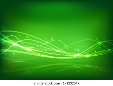 Transparent energy wave - abstract banner. Vector illustration