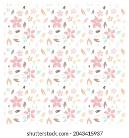 transparent fancy floral seamless pattern in color