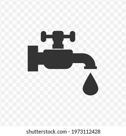 Transparent faucet icon png, vector illustration of an faucet icon in dark color and transparent background(png).