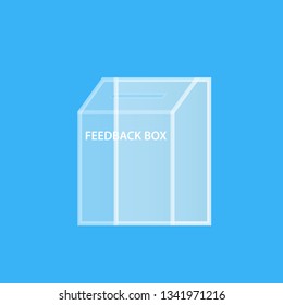Transparent feedback box icon. Clipart image