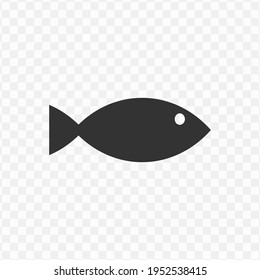 Transparent Fish Icon Png, Vector Illustration Of An Fish Icon In Dark Color And Transparent Background(png)