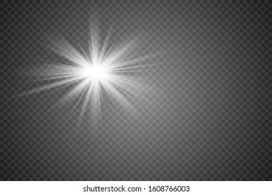 Transparent flash of light template