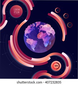Transparent flat web site, business Infographics,