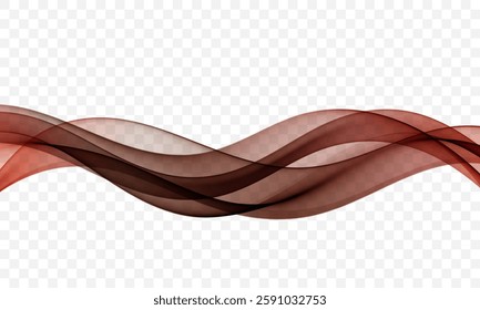 Transparent flow of wavy lines, abstract wave background. Design Element. Color 2025.