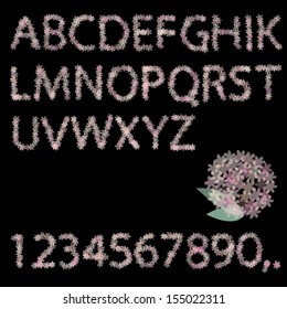 transparent flower alphabets