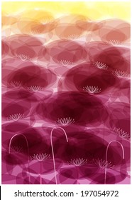 transparent flowers field