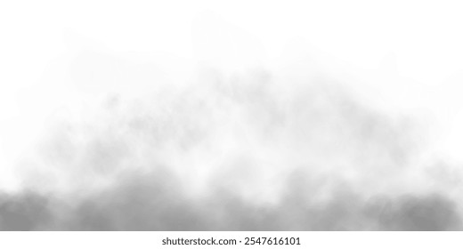 Transparent fog or smoke, PNG white smog cloud effect, isolated transparent special effect. Vector illustration, fog, vapour, magic haze.