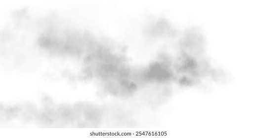 Transparent fog or smoke, PNG white smog cloud effect, isolated transparent special effect. Vector illustration, fog, vapour, magic haze.