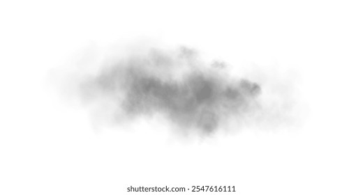 Transparent fog or smoke, PNG white smog cloud effect, isolated transparent special effect. Vector illustration, fog, vapour, magic haze.