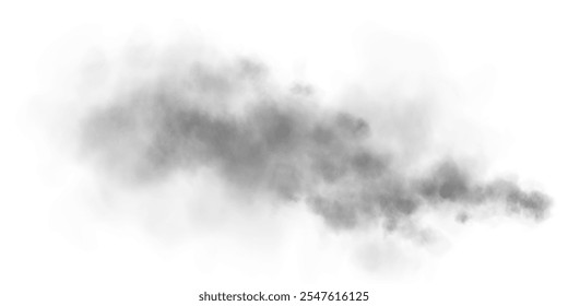 Transparent fog or smoke, PNG white smog cloud effect, isolated transparent special effect. Vector illustration, fog, vapour, magic haze.