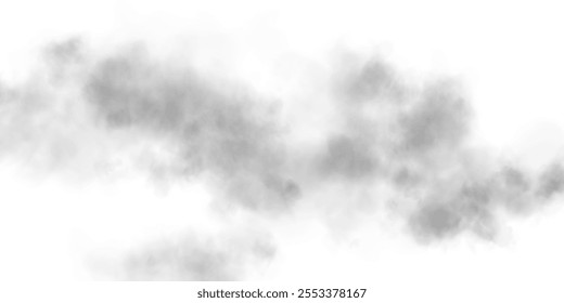 Neblina ou fumaça transparente, efeito de nuvem de neblina branca PNG, efeito especial transparente isolado. Ilustração vetorial, nevoeiro, vapor, névoa mágica.	