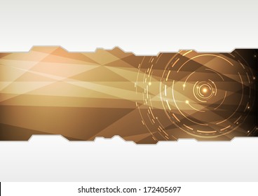 Transparent folder template in high-tech style. Vector illustration