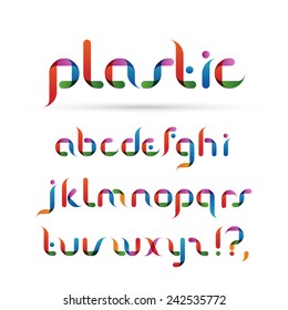 Transparent font, alphabet, eps10 vector