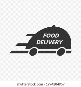 Transparent food delivery icon png, vector illustration of an food delivery icon in dark color and transparent background(png).