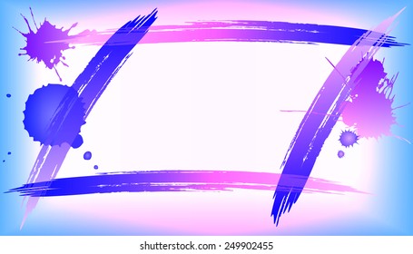 Transparent frame painted with a brush