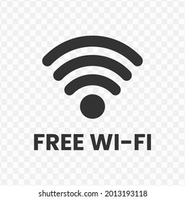 Transparent free wifi icon png, vector illustration of an free wifi icon in dark color and transparent background(png)