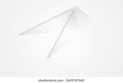 Transparent Geometric Abstract Vector Gray Background. Dynamic Design. White Trendy Elements Card. Technology Catalog.