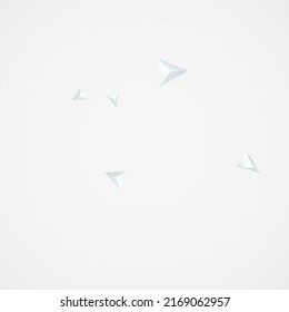 Transparent Geometric Minimalist Vector  Gray Background. Shapes Creative Decoration. White Modern Design. Graphic Elements Certificate.