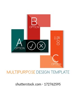 Transparent geometric shaped multipurpose templates. Vector business / technology infographic