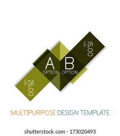 Plantillas multipropósito con forma geométrica transparente. Infografía de negocios de vectores/tecnología