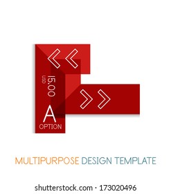 Transparent geometric shaped multipurpose templates. Vector business / technology infographic