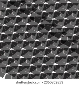 Transparent geometric shapes form a background