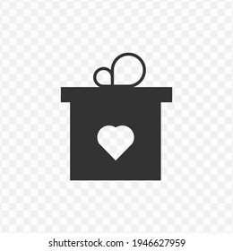 Transparent gift icon png, vector illustration of an gift icon in dark color and transparent background(png)