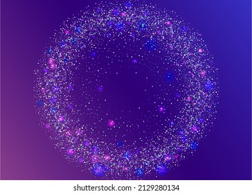 Transparent Glare. Disco Vaporwave Template. Blue Party Sparkles. Metal Prism. Hologram Tinsel. Festive Foil. Webpunk Art. Iridescent Texture. Purple Transparent Glare