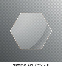 Banner o botón de vidrio transparente
