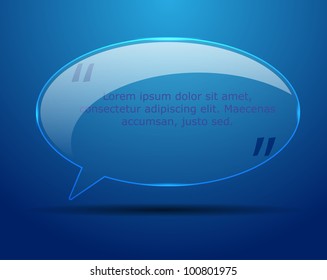 Transparent Glass chat box in vector format