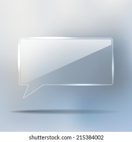 Transparent Glass Chat Box In Vector Format