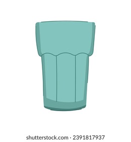 caricatura de la copa de vidrio transparente. objeto fresco, negro claro, caliente transparente de cristal signo de taza de vidrio. ilustración vectorial de símbolo aislado