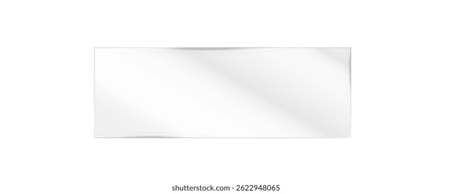 Transparent glass effect, realistic window mockups, mirror set, glass showcase on transparent background, vector png. Glass banner, acrylic smooth surface.	

