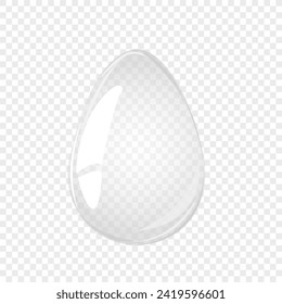 Transparent glass egg. Easter egg card. For postcard, card, invitation, poster, banner template lettering typography. Seasons Greetings. Vector illustration.