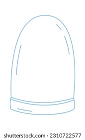 Transparent Glass Flask Vector Illustration