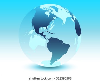 Transparent glass globe